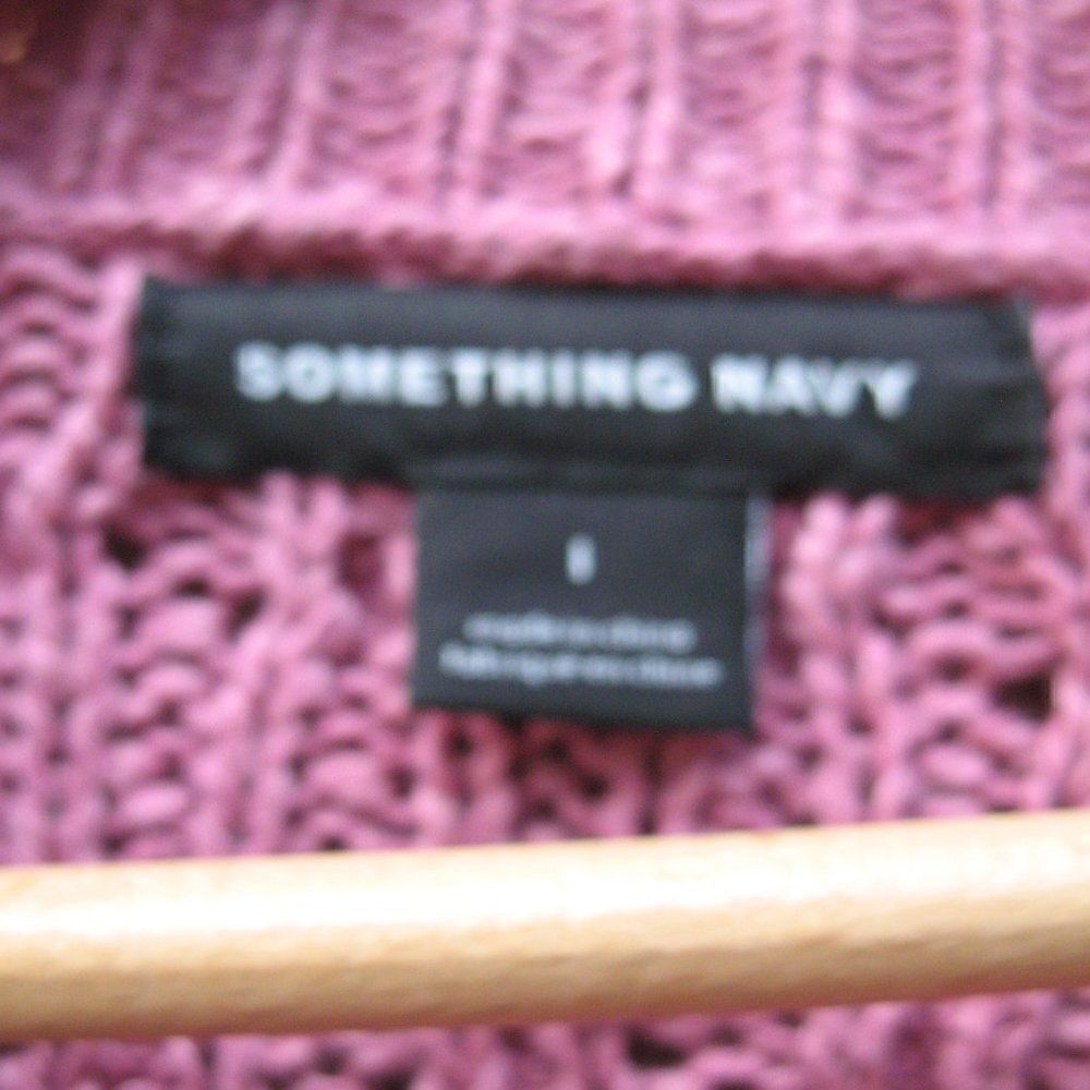 NWT Something Navy Cotton Linen Sweater - Picture 9 of 11